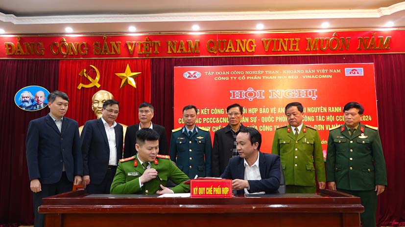 Than Núi Béo tổ chức Hội nghị tổng kết công tác phối hợp bảo vệ an ninh trật tự và quản lý tài nguyên ranh giới năm 2024 Than Núi Béo tổ chức Hội nghị tổng kết công tác phối hợp bảo vệ an ninh trật tự và quản lý tài nguyên ranh giới năm 2024